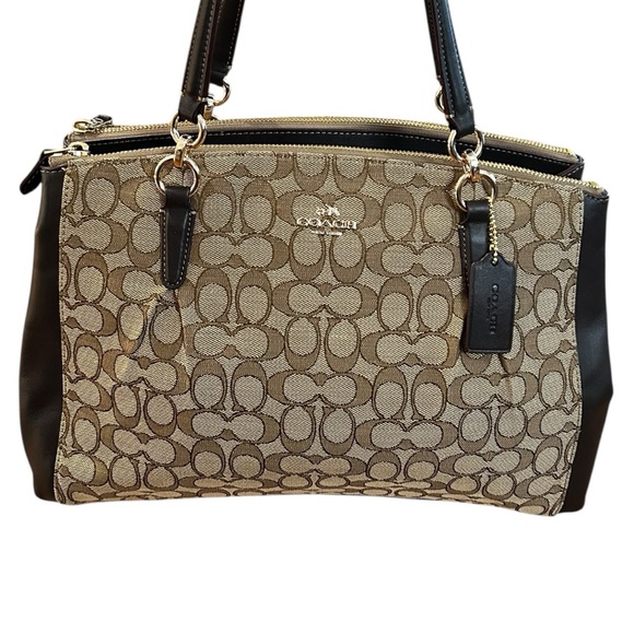 NWOT Coach Christie Carryall Signature Canvas Tote Brown Monogram + COA - Picture 11 of 14